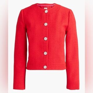 J. Crew Tweed lady jacket with jeweled buttons